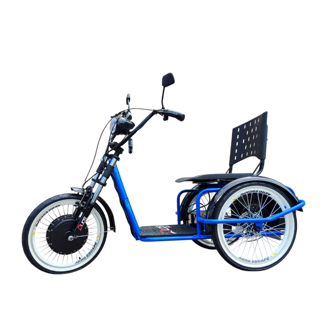 Triciclo Elétrico Fox Duos 800W azul